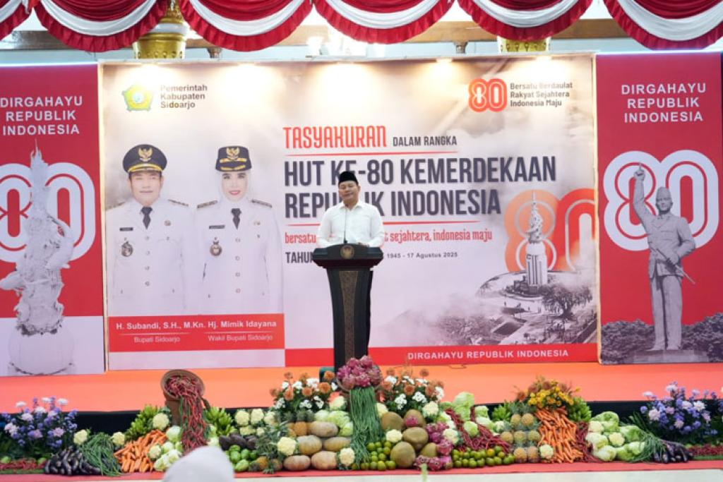 Malam Tasyakuran HUT ke-80 RI, Bupati Sidoarjo Ajak Warga Syukuri Kemerdekaan