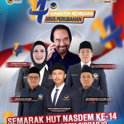 Rayakan HUT ke-14, NasDem Sidoarjo Tebar Manfaat untuk Masyarakat Kota Delta